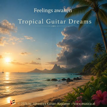 Cover Musikalbum Tropical Guitar Dreams - Gitarrenmusik GEMA-frei